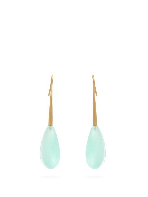Matchesfashion.com Irene Neuwirth - Calcite 18kt Gold Earrings - Womens - Green