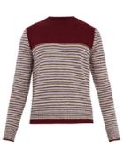 Prada Crew-neck Striped-wool Sweater