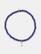 Sydney Evan - Anchor Lapis & Diamond Bracelet - Mens - Royal Blue