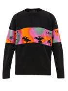 Matchesfashion.com The Elder Statesman - Rambler Dinosaur Cashmere Sweater - Mens - Black Multi