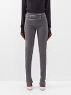 16arlington - Alecto Dual-tone Slim-leg Trousers - Womens - Dark Grey