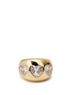 Ladies Jewellery Timeless Pearly - Crystal & 24kt Gold-plated Ring - Womens - Gold Multi