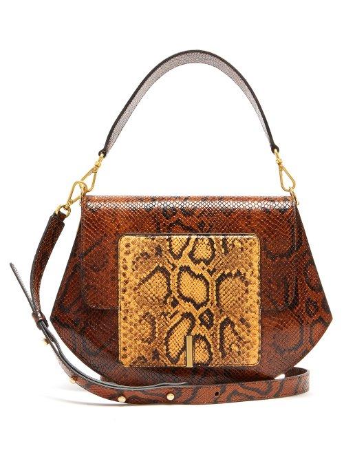Matchesfashion.com Wandler - Al Mix Python Effect Leather Bag - Womens - Python