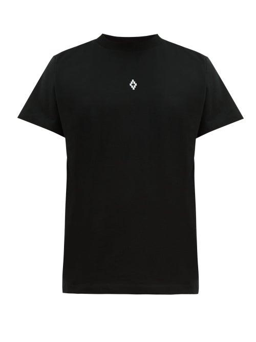 Matchesfashion.com Marcelo Burlon - Heart Wings Cotton T Shirt - Mens - Black Blue