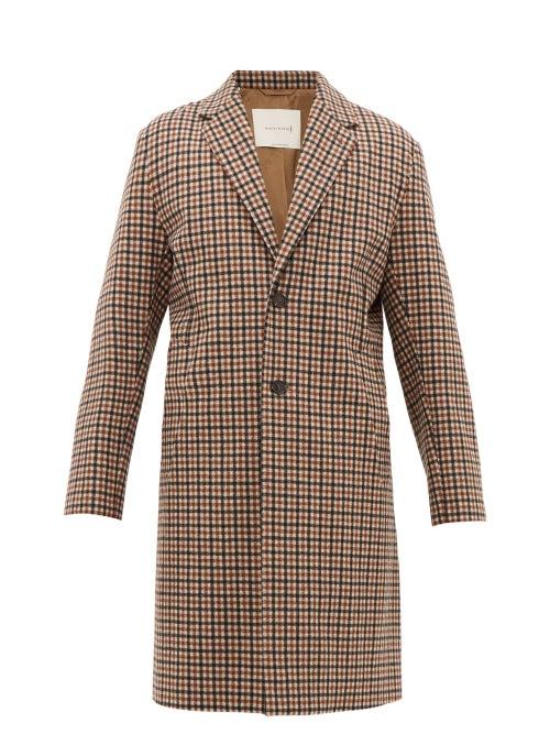 Matchesfashion.com Mackintosh - Stanley Single Breasted Checked Wool Overcoat - Mens - Black Multi