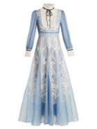 Temperley London Imperium Lace-embellished Silk Dress
