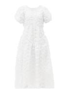 Matchesfashion.com Cecilie Bahnsen - Katrine Floral-appliqu Tulle Dress - Womens - White