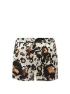 Matchesfashion.com Edward Crutchley - Animal-print Silk-twill Shorts - Mens - Brown Multi