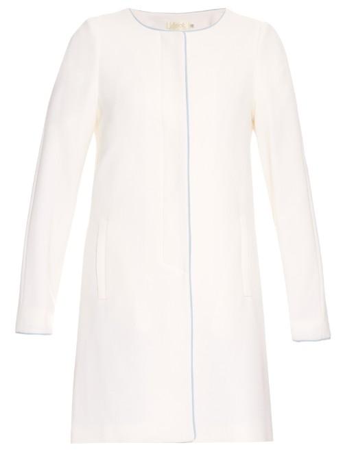 Goat Buckingham Collarless Wool-crepe Coat