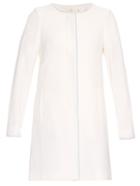 Goat Buckingham Collarless Wool-crepe Coat