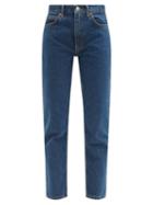 Re/done - 70s High-rise Straight-leg Jeans - Womens - Dark Denim