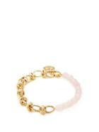 By Alona - Ayla Rose Quartz & 18kt Gold-plated Anklet - Womens - Gold Multi