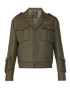 Matchesfashion.com Prada - Single Breasted Patch Pocket Utility Jacket - Mens - Green