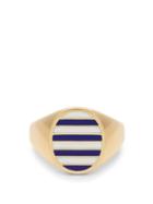 Matchesfashion.com Jessica Biales - Enamel & Yellow Gold Ring - Womens - Blue