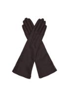 Matchesfashion.com Prada - Nylon And Leather Gloves - Womens - Black