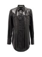 Matchesfashion.com Acne Studios - Lophi Leather Shirt - Womens - Black