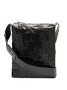 Matchesfashion.com Bottega Veneta - Intrecciato Paper-leather Cross-body Bag - Mens - Black Silver