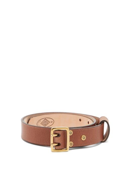 Matchesfashion.com Chlo - Franckie Double-prong Buckle Leather Belt - Womens - Brown