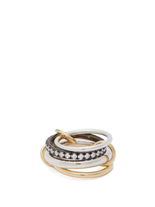 Matchesfashion.com Spinelli Kilcollin - Janssen Diamond, Sterling Silver & 18kt Gold Ring - Womens - Gold