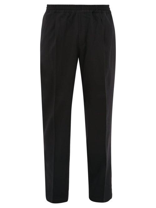 Matchesfashion.com The Gigi - King Wool Blend Twill Trousers - Mens - Black