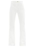 Matchesfashion.com Fusalp - Tipi Iii High-rise Flared Soft-shell Ski Trousers - Womens - White