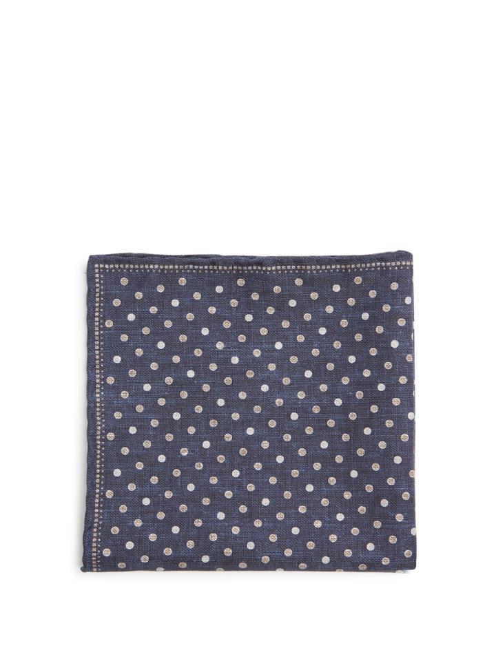 Brunello Cucinelli Polka Dot-print Silk-blend Pocket Square