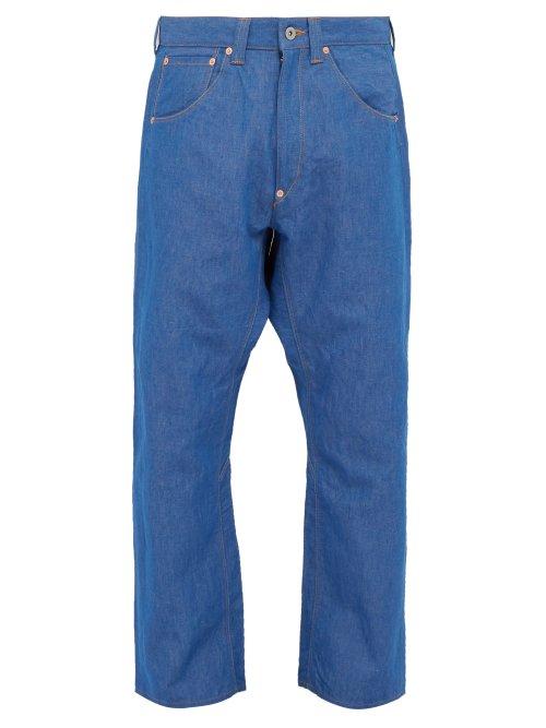 Matchesfashion.com Junya Watanabe - Loose Fit Cotton Blend Jeans - Mens - Blue