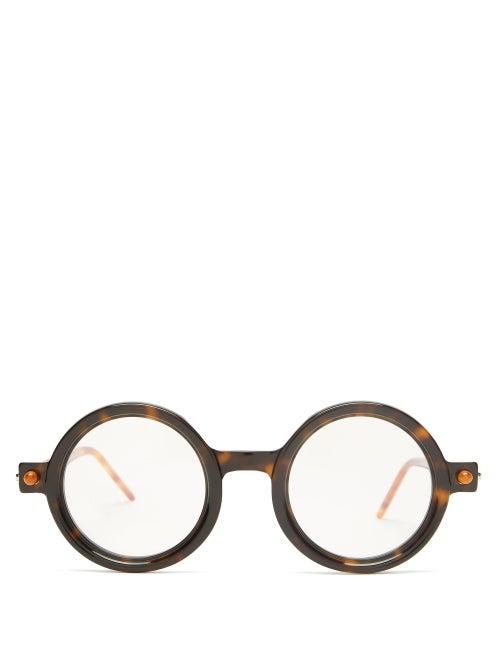 Matchesfashion.com Kuboraum - P1 Round Tortoiseshell-acetate Glasses - Mens - Tortoiseshell