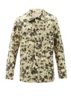 Matchesfashion.com Needles - Ink-splatter Cotton-blend Shirt Jacket - Mens - Green