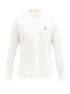 Ami - Ami De Caur-logo Cotton-oxford Shirt - Mens - White