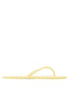 Matchesfashion.com Carlotha Ray - Laser-cut Patterned Scented-rubber Flip Flops - Womens - Yellow