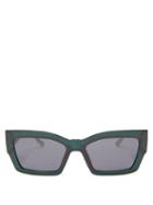Matchesfashion.com Dior Eyewear - Catstyledior2 Rectangular Acetate Sunglasses - Womens - Green