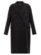 Matchesfashion.com Joseph - Carles Felted Wool-blend Double-breasted Coat - Womens - Black