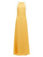 Matchesfashion.com Cult Gaia - Claire Backless Silk Maxi Dress - Womens - Yellow