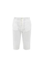 Matchesfashion.com Edward Cuming - Crinkled Cotton-muslin Shorts - Mens - White