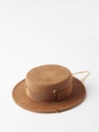 Ruslan Baginskiy - Piercing-embellished Wool-felt Hat - Womens - Brown