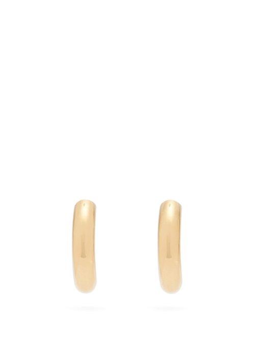 Matchesfashion.com Burberry - Small Brass Hoop Earrings - Womens - Gold