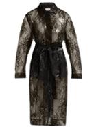 Matchesfashion.com Christopher Kane - Lace Pvc Coat - Womens - Black