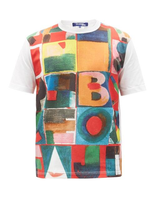 Matchesfashion.com Junya Watanabe - Letter-print Cotton-jersey T-shirt - Mens - White