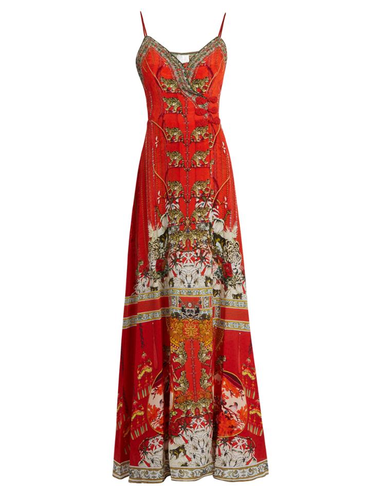 Camilla Hangzhou Hollywood-print Silk Wrap Dress