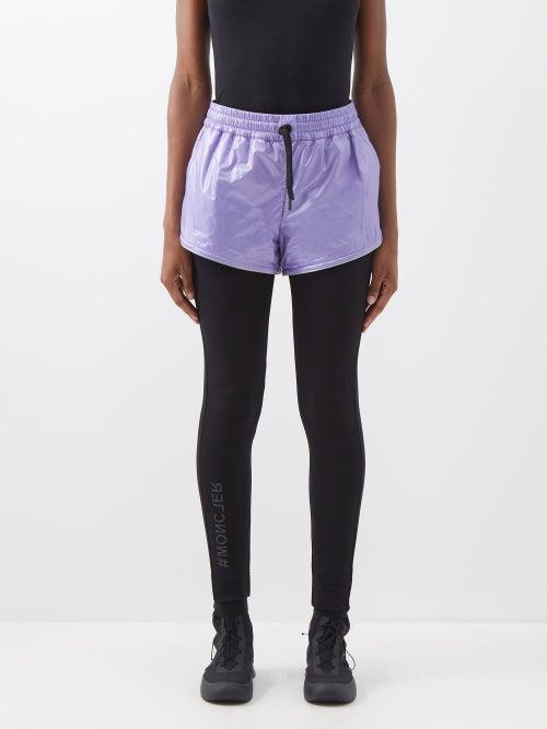 Moncler Grenoble - Ripstop Running Shorts - Womens - Light Purple