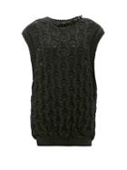 Matchesfashion.com Simone Rocha - Bead-embellished Pointelle-knit Sweater Vest - Womens - Black