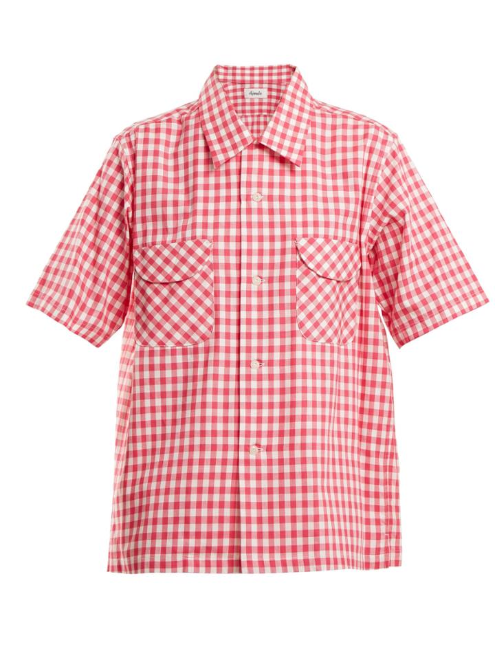 Chimala Gingham Patch-pocket Cotton Shirt