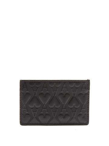Ami Ace Of Hearts-embossed Leather Cardholder