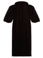 Matchesfashion.com Elizabeth And James - Vanna Off The Shoulder Velvet Dress - Womens - Black