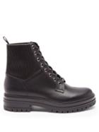 Ladies Shoes Gianvito Rossi - Martis Lace-up Leather Boots - Womens - Black