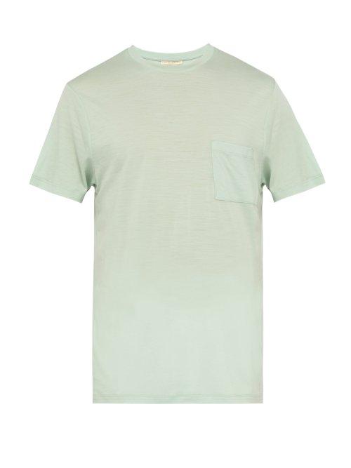 Matchesfashion.com King & Tuckfield - Malibu Patch Pocket Merino Wool T Shirt - Mens - Green