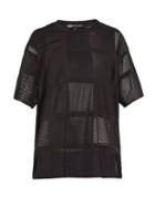 Matchesfashion.com Y-3 - Patchwork Effect Mesh T Shirt - Mens - Black