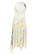 Matchesfashion.com Marine Serre - Upcycled Printed Silk Midi Dress - Womens - Ivory