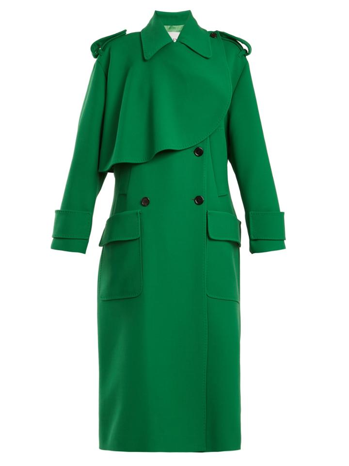 Valentino Double-breasted Wool Trench Coat